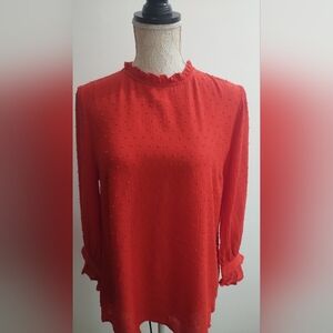 Johnson Murphy Long Sleeve Chic Scarlet Women's Blouse